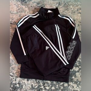 Adidas Black and White Track Suit Set